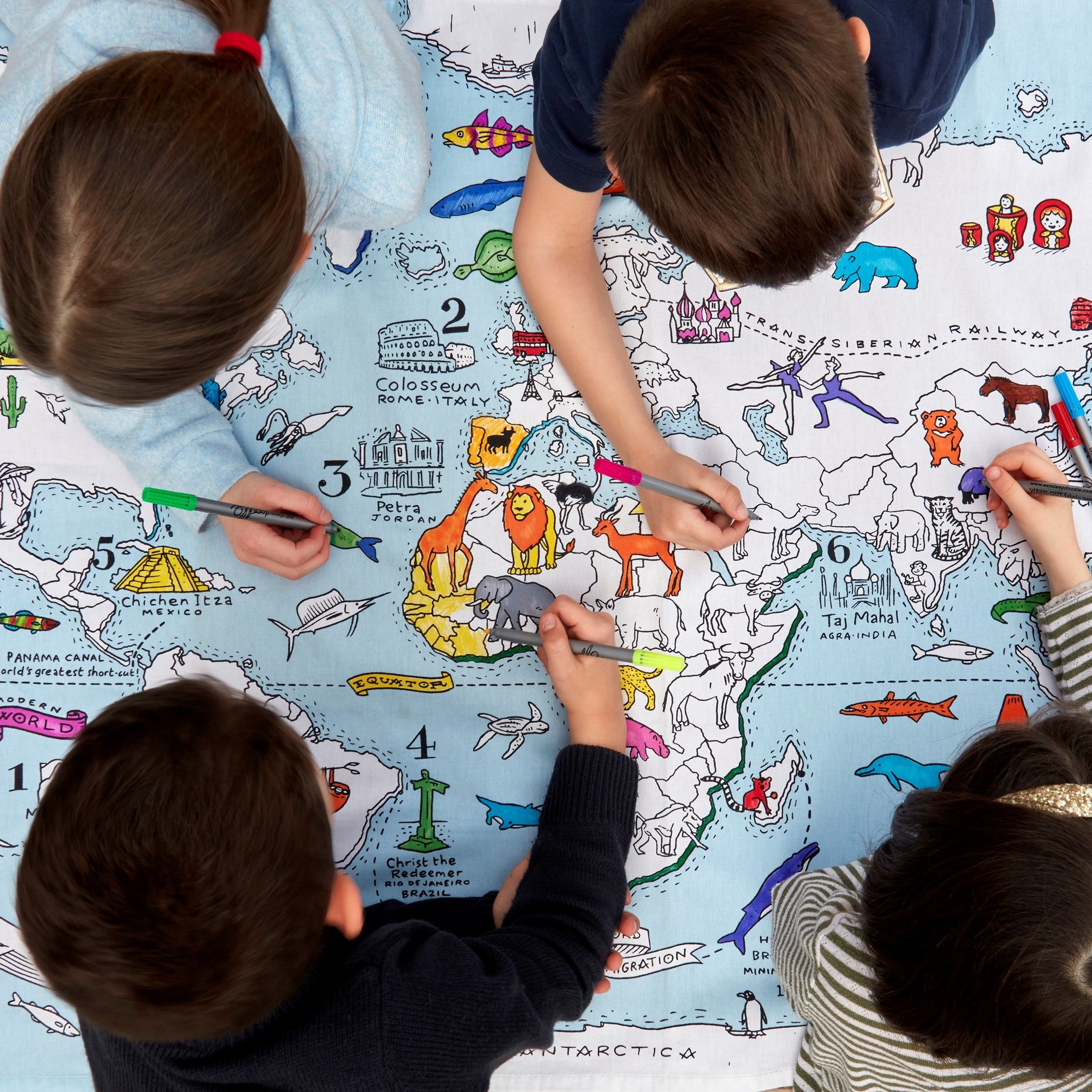world map tablecloth